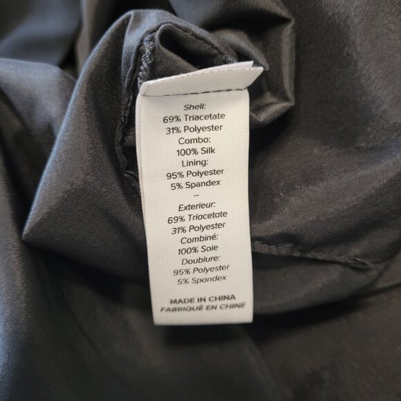 Cinq a Sept Hilary Crepe Silk Faux Wrap Mini Dress LBD - Picture 10 of 11